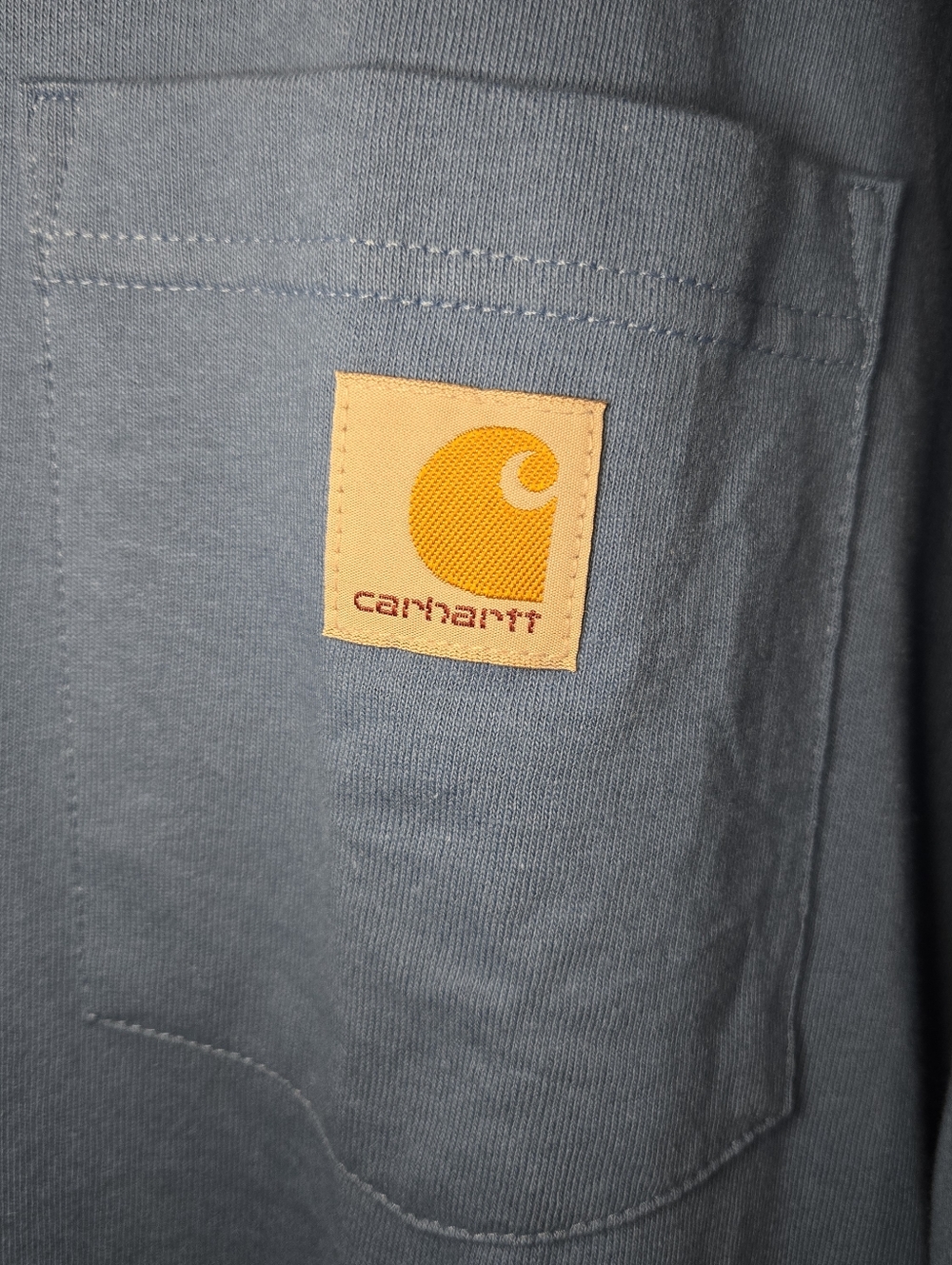Carhartt Men's K87-H06 Light Blue Workwear Short Sleeve Pocket T-shirt Size XL - Picture 4 of 8